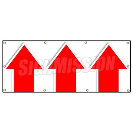 Signmission GIANT UP ARROW BANNER SIGN turn here sale follow directions straight B-96 Giant Up Arrow